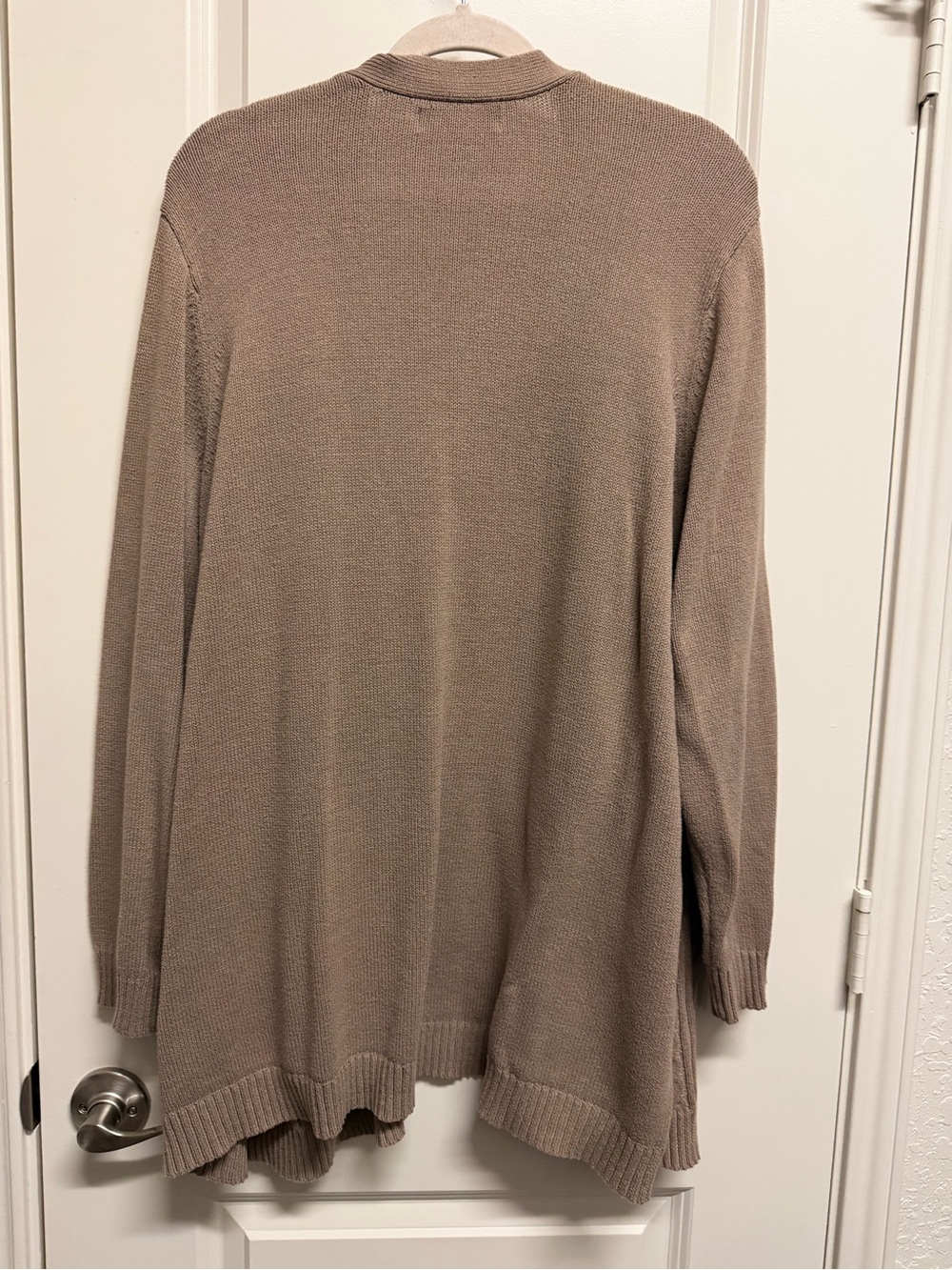 Karen Scott Cozy Open-Front Cardigan Sweater - Taupe - Picture 3 of 4